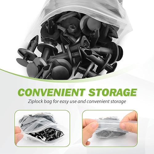 Miniatura 4 de Frokom 100 clips de retención de parachoques de automóvil de nailon de 0.315 pulgadas (0.315 in), tipo empuje, UTV, ATV, Fender Clips para Toyota