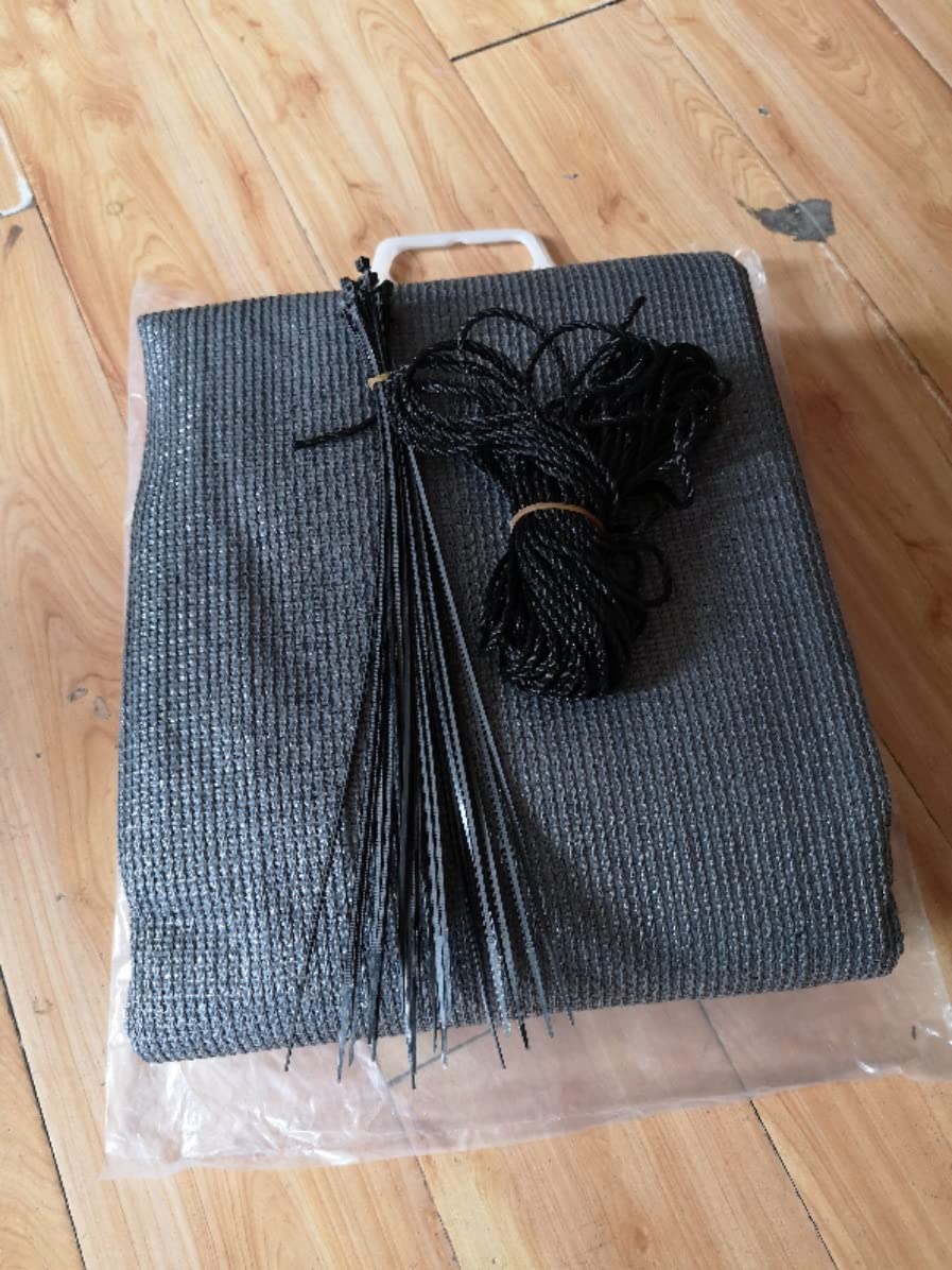 Brise-vue pour balcon Résistant aux UV 1,1 x 5 m noir WANGCL