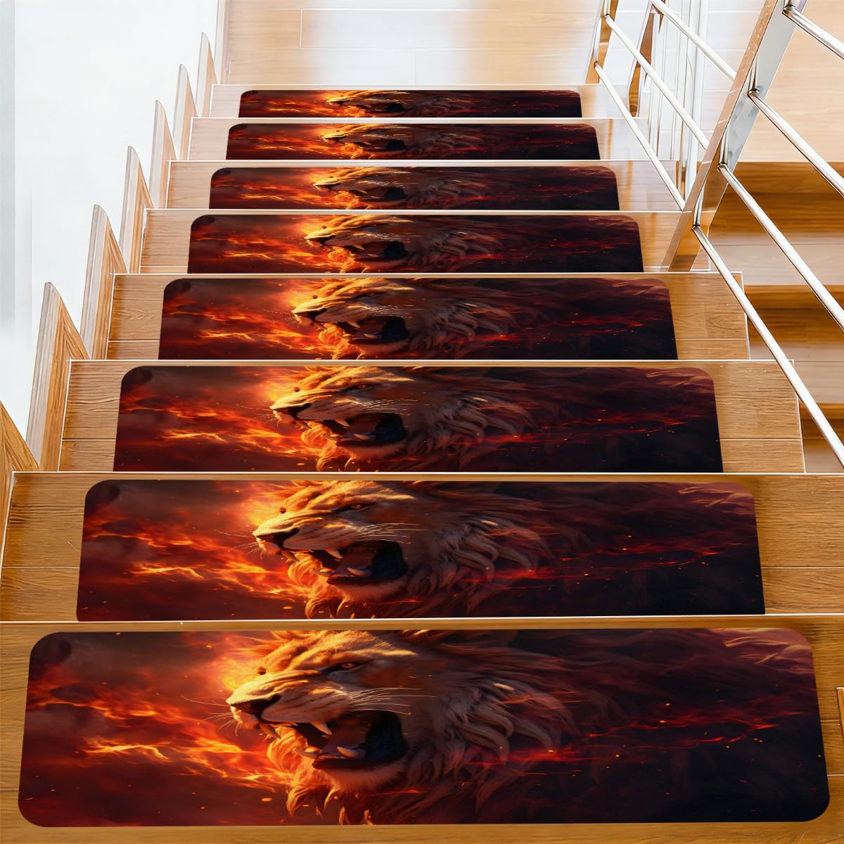 Alfombrillas de escalera Mexpekil antideslizantes que eliminan caídas en peldaños de madera