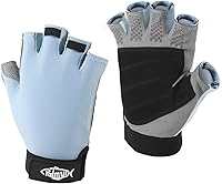 Vista 1 de Palmyth Guantes de pesca UV con protección solar, guante sin dedos para kayak, hombres y mujeres, UPF 50+ SPF para navegación, senderismo, remo
