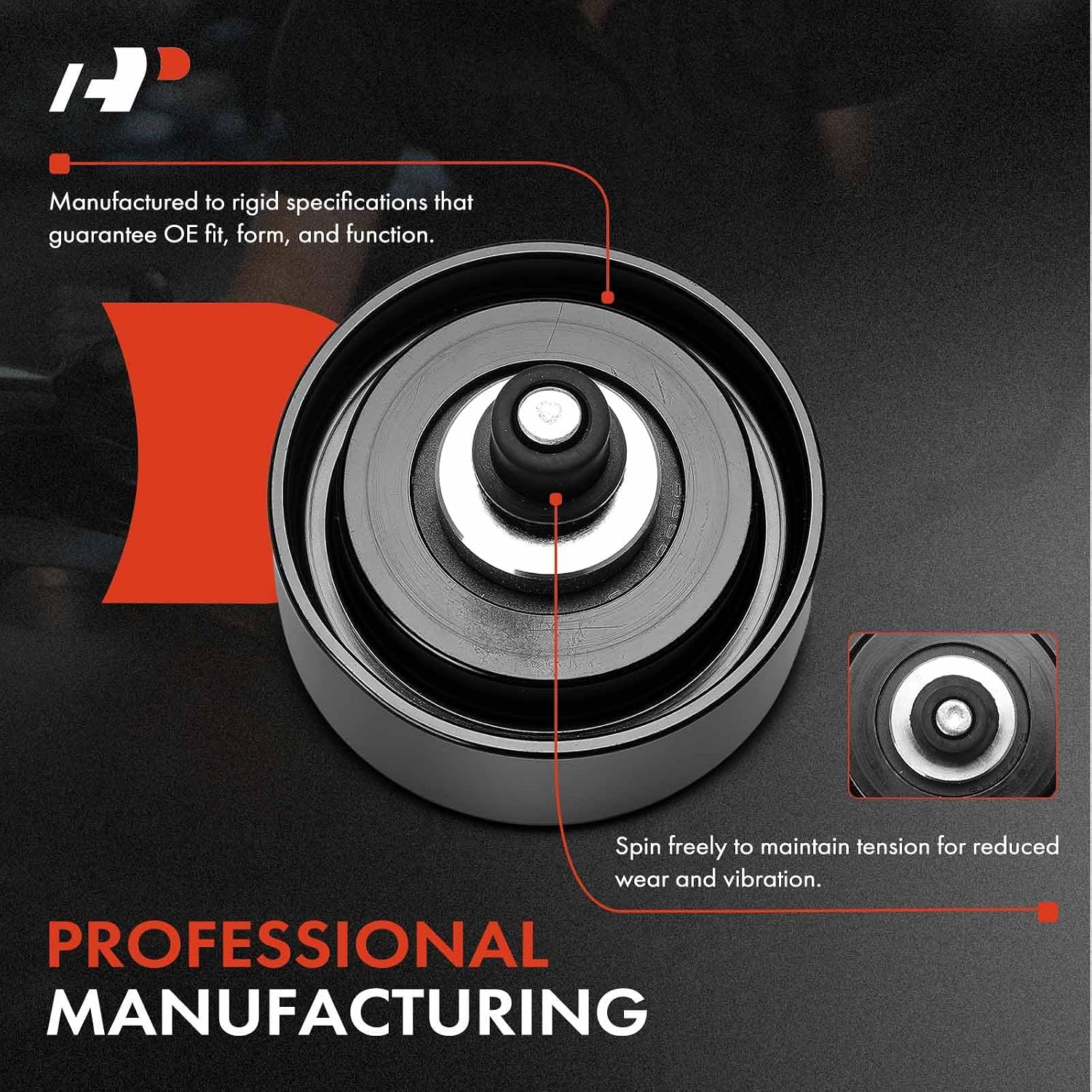 A-Premium Belt Idler Pulley Compatible with Toyota Tacoma 2005-2019/2022, 4Runner 2010, 2.7L