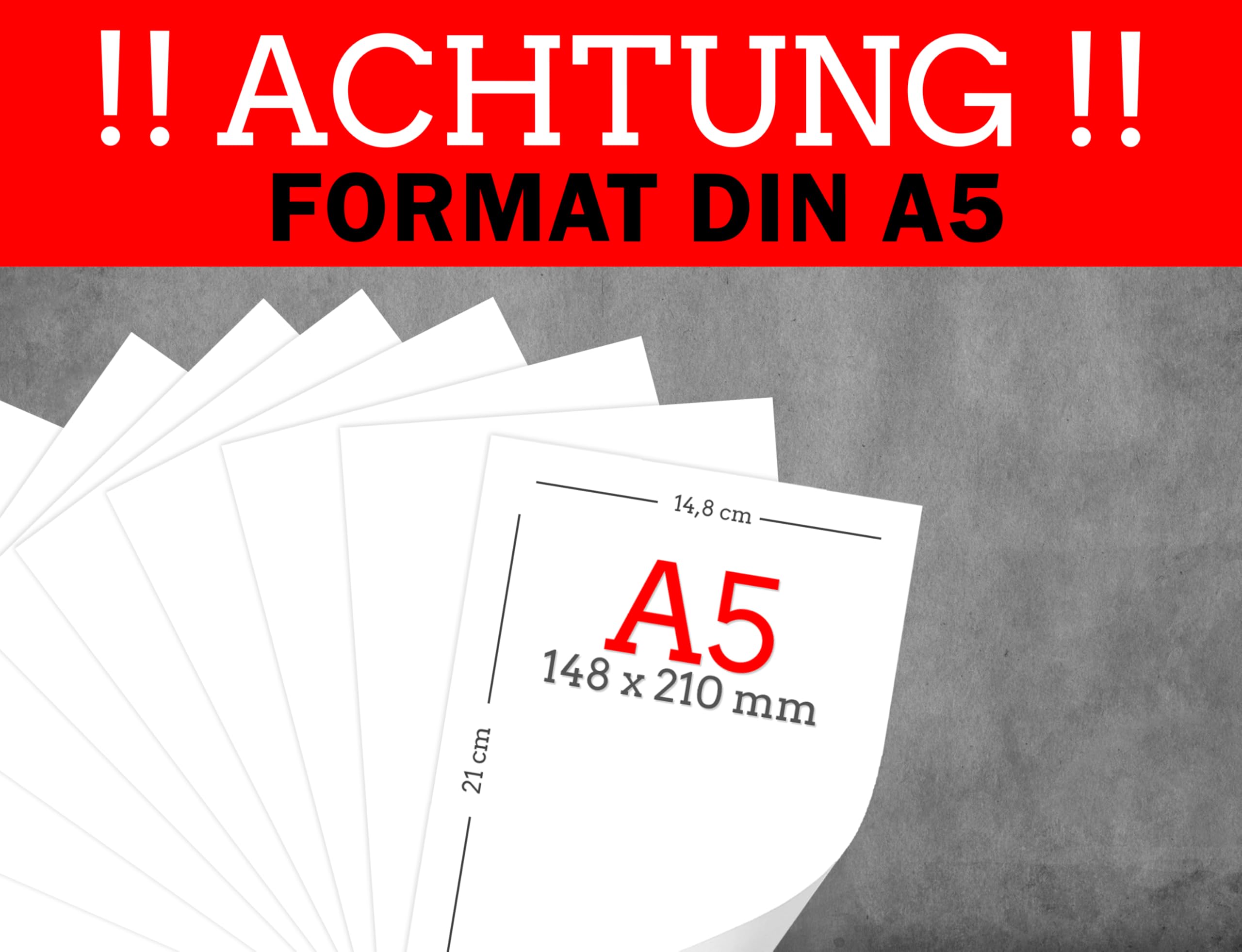 Papier do drukarek 80 g biały – DIN A5-500 arkuszy 14,8 x 21 cm – papier premium czysta biel – papier do kopiowania, drukarka laserowa i atramentowa do uniwersyteckiego, idealny do biura i