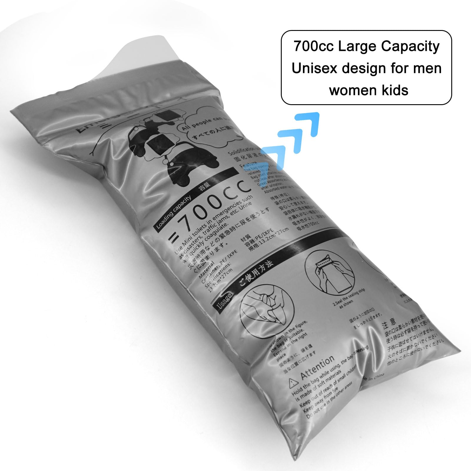 Sacchetti Per Urina Usa E Getta Da Viaggio, 24 Pezzi Da 750ml, Bagno Portatile Di Emergenza Per Donna E Uomo, Per Auto, Campeggio, Trekking E Lunghi Viaggi - 3