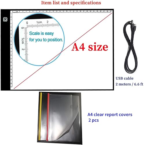 Miniatura 4 de Caja de luz LED para calcar ultradelgada portátil con ajuste de brillo para artistas dibujo de tatuaje bocetos transmisión por internet