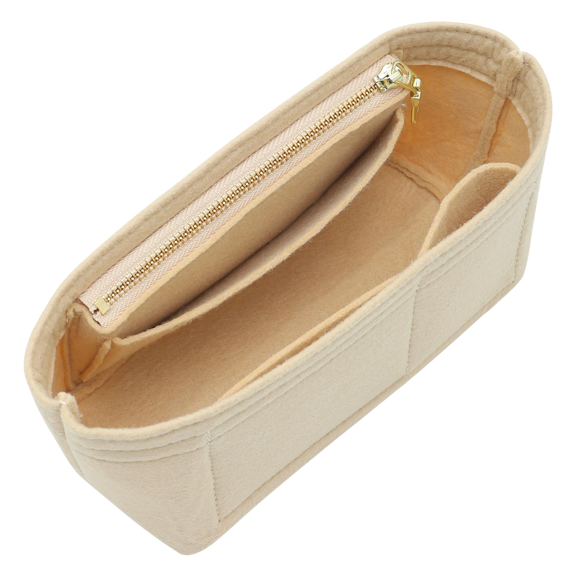 Doxo Beige Felt Purse Organizer Insert