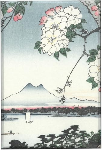 Geisudou N012 Goshuin Book, Utagawa Hiroshige, One Hundred Famous Views of Edo, Sumidagawa Suijin no Mori Masaki, Autumn Leaves in Manama
