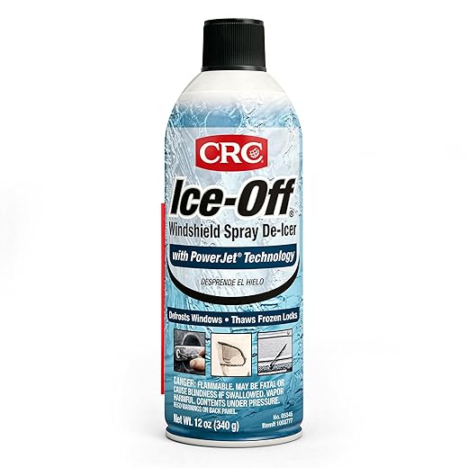 CRC 05346 Ice-Off Windshield Spray De-Icer, 12 Wt. oz, 12 Bottles (Case)