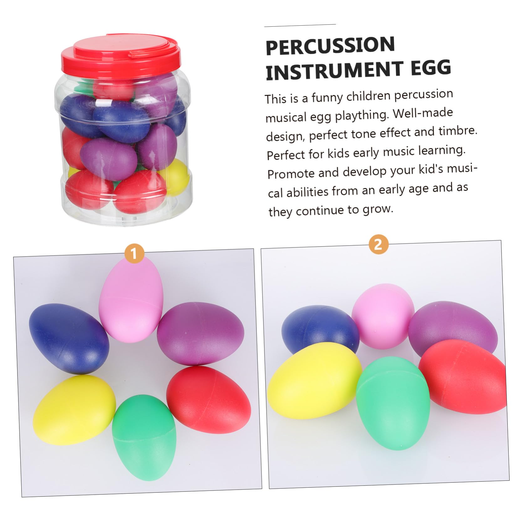 Maraca Egg 20 Pezzi in Plastico , Strumento a Percussione