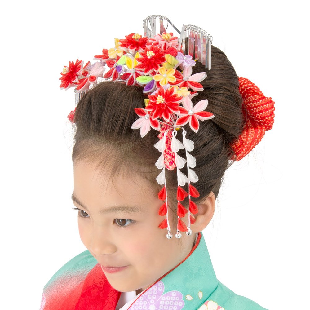 七五三 勝山かんざしセット&正絹かのこ