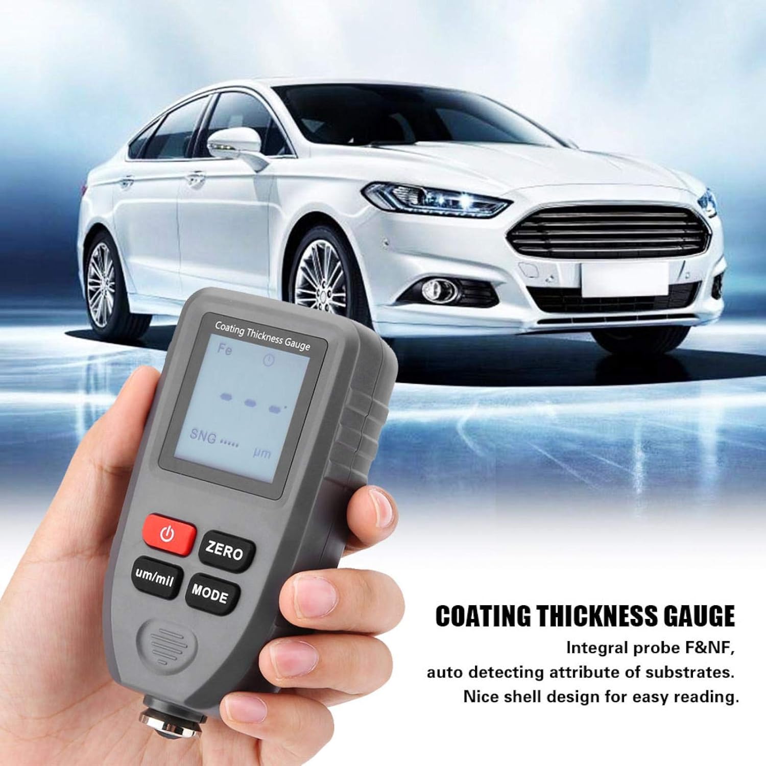 コーティング厚さゲージ 車の厚さゲージ 節電のための一体型プローブメタルペイント一般的なペイント車のペイントの厚さ 人気激安 節電のための一体型プローブメタルペイント一般的なペイント車のペイントの厚さ