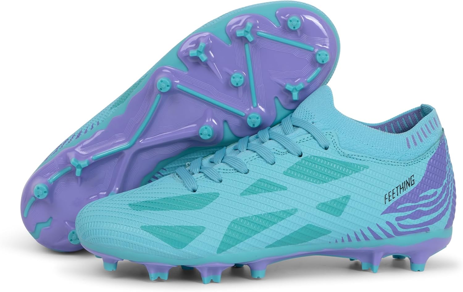 Womens Soccer Cleats Firm Ground Outdoor Athletic Football Boots Lightweight Soccer Shoes for Youth Girls