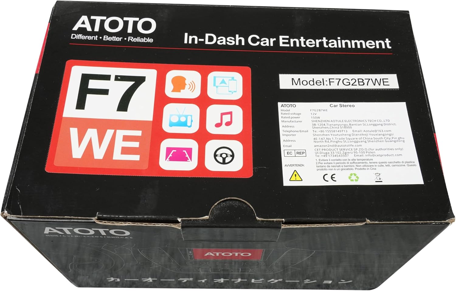 ATOTO F7 WE 7 inch Touchscreen Double DIN Car Stereo, Wireless CarPlay & Wireless Android Auto, Bluetooth Car Radio, RDS/FM/AM, MirrorLink, HD Live Rearview, Quick Charge, Voice Control, F7G2B7WE 11 71NvKBjTf7L. AC SL1500