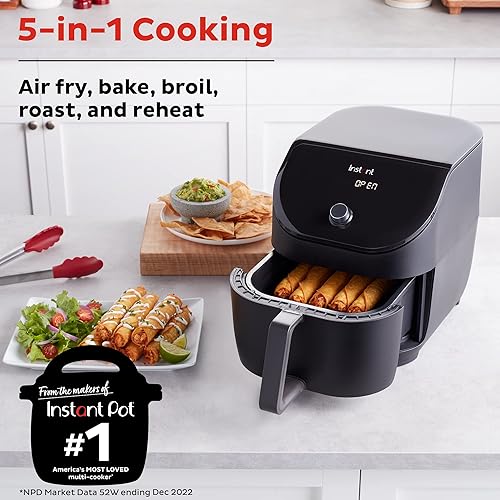 Miniatura 2 de Instant Pot Vortex Slim XL - Freidora de aire de 6 cuartos que cruje, asa, recalienta, hornea, asa y es silenciosa, ahorra espacio, antiadherente,