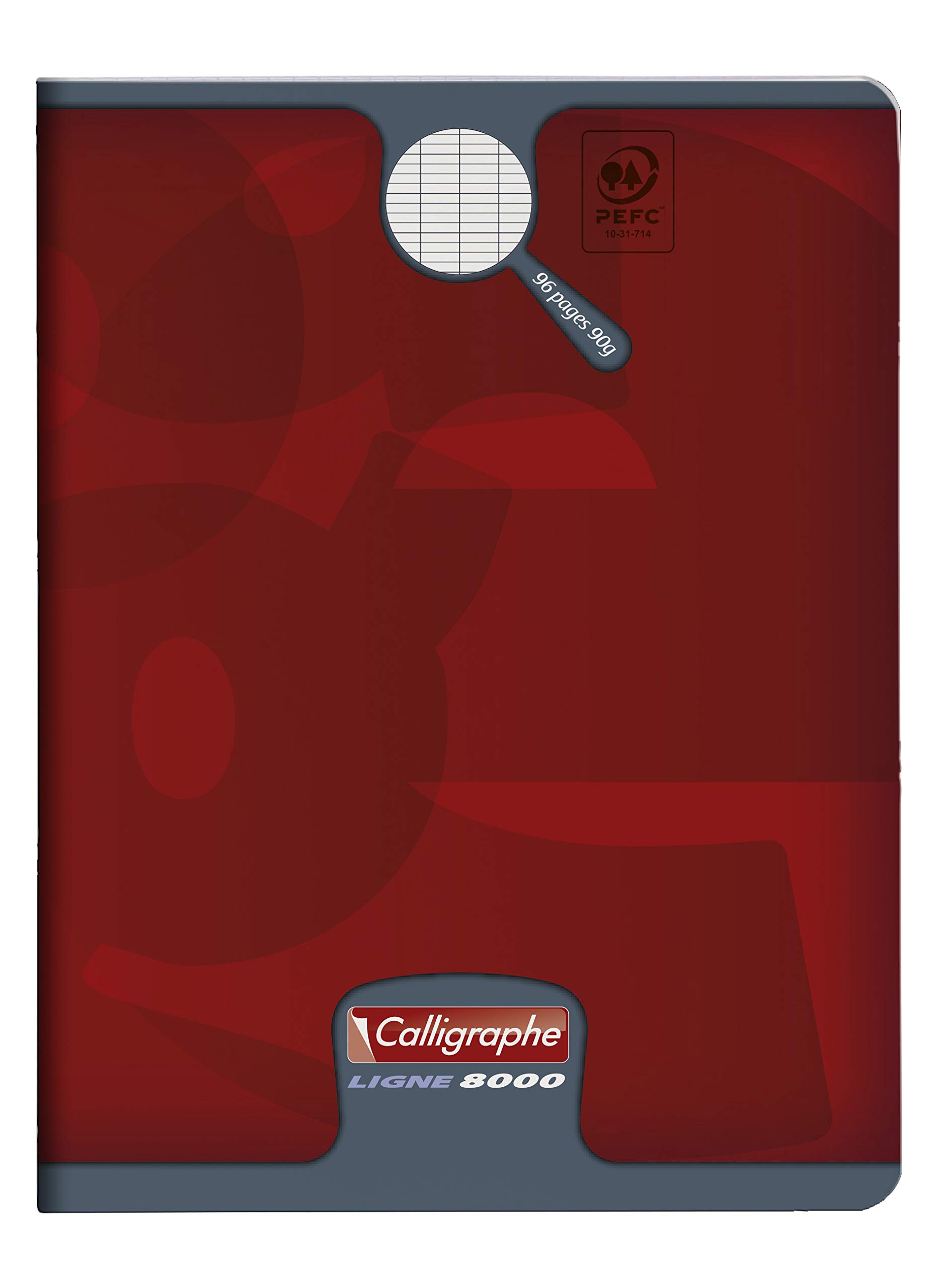 Calligraphe 108724C Set of 10 Stapled Notebooks (a Clairefontaine Brand) - 17x22 cm - 96 Seyes Ruled Pages - 90 g White Paper - Laminated - Random Colours