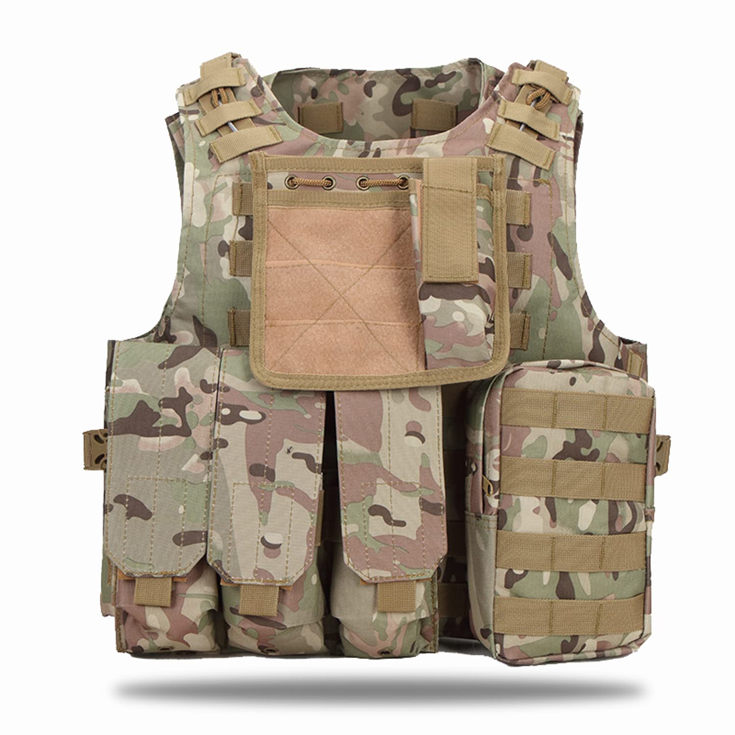 Chaleco táctico militar Molle, para Airsoft, SWAT, Policía