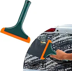 Ziciner Rodo de janela de silicone pequeno, rodo de lâmina de água para para-brisa de carro, rodo automático multifuncional com lâmina de 14 cm e alça antiderrapante para janela de carro, espelho,