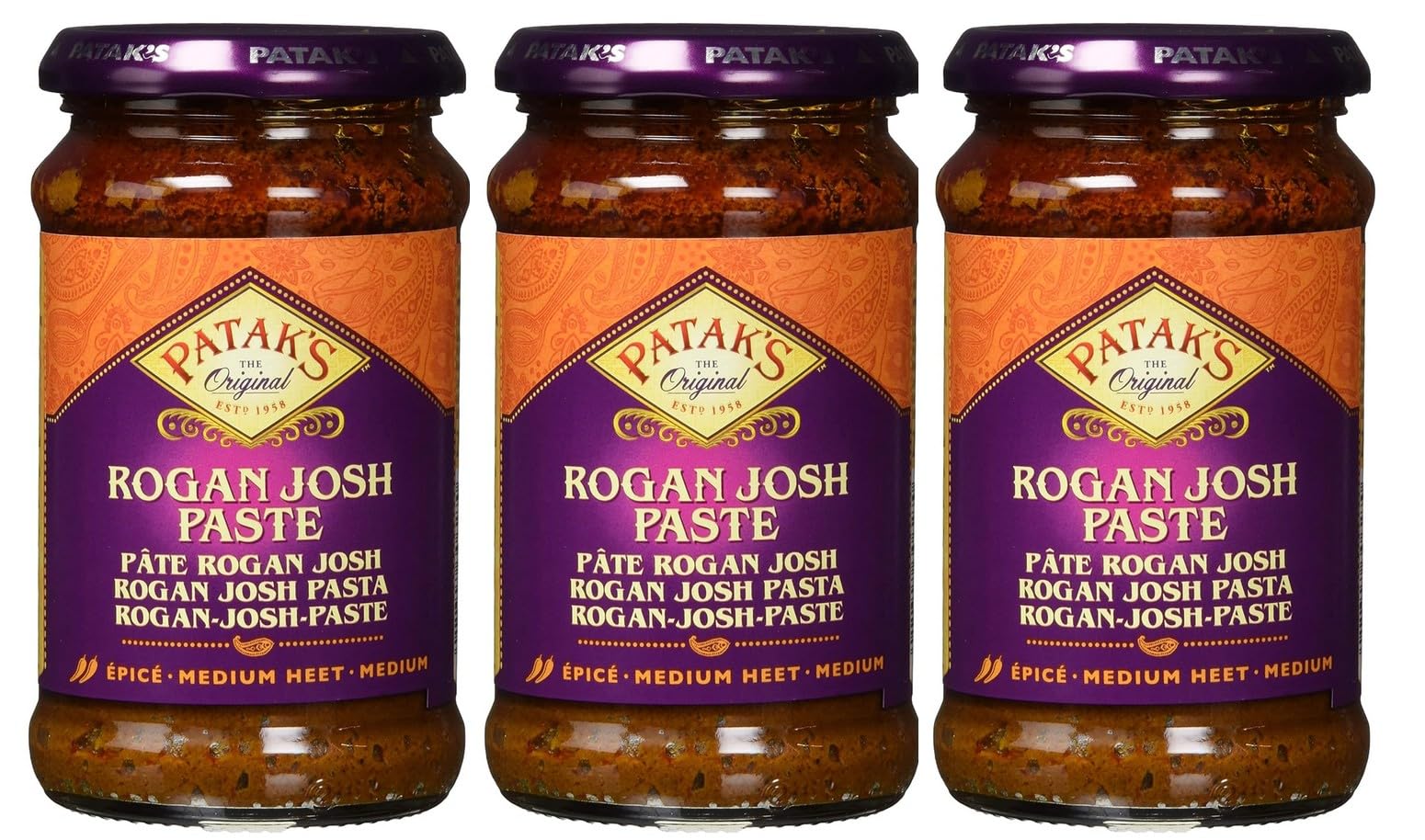 Patak's Rogan Josh Paste 283 g (confezione da 3)