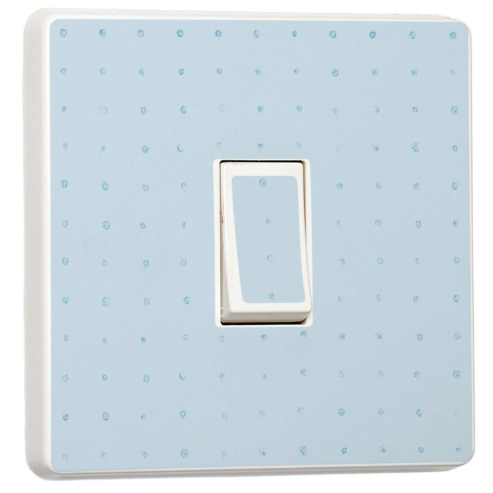 Stika.co Blue Pack Of 2 Dots Children Design - Single Light Switch Cover Sticker - Self-Adhesive Vinyl Room Decor
