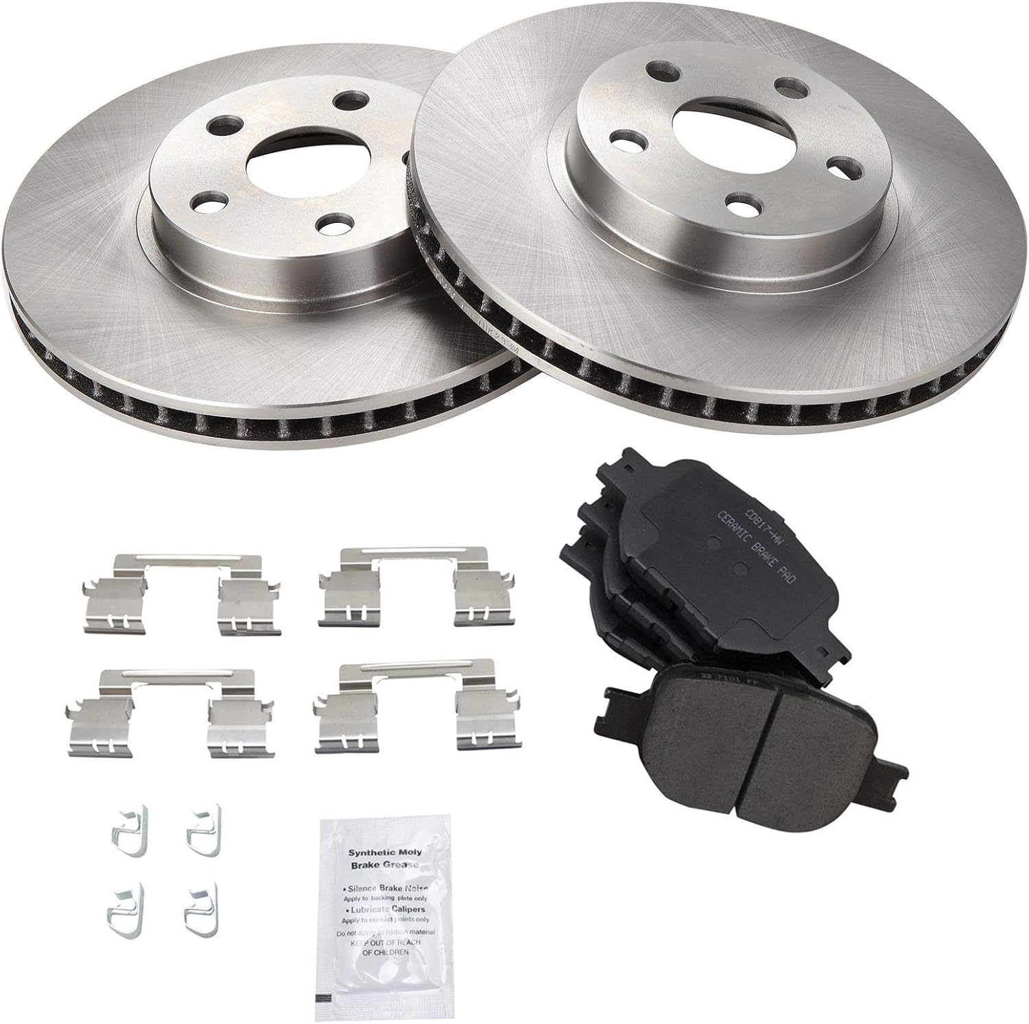 TRQ Front Ceramic Brake Pad & Rotor Kit for Toyota Celica tC