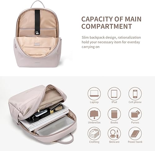 Miniatura 2 de GOLF SUPAGS Mochila para laptop para mujer, bolsa delgada para computadora, trabajo, viajes, universidad, mochila para portátil de 1415.6 pulgadas,