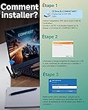 COMFAST BE6500 Clé WiFi 7 Puissante, Tri-Bande 6GHz / 5GHz / 2.4GHz Adaptateur USB WiFi Longue Portée, Clé WiFi pour PC USB 3.0 Dongle WiFi, Compatible avec Windows 11/10, MLO, WPA3 - 8