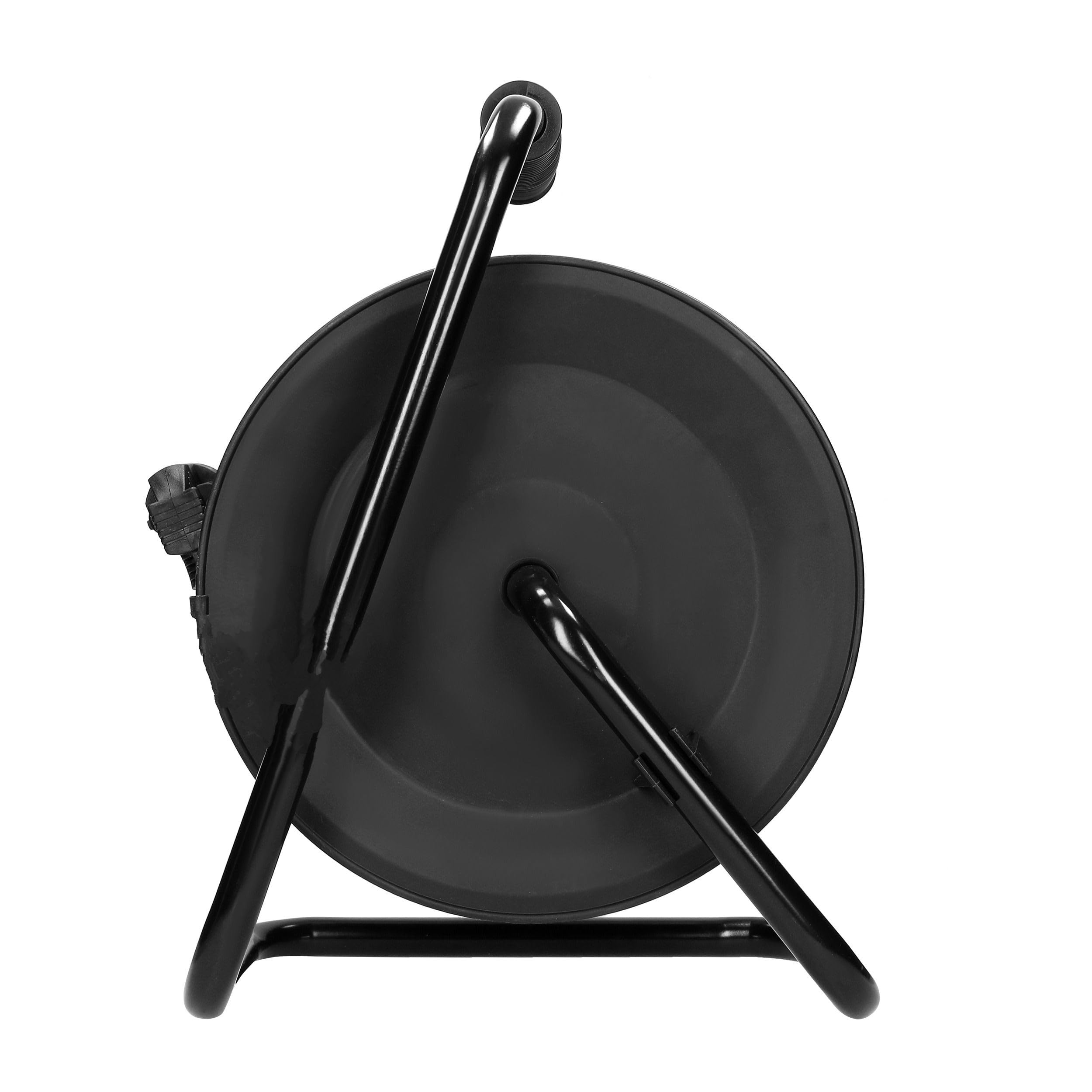 Kabeltrommel Schuko 4-fach, 30m, H05VV-F 3x1.5mm², Metallständer, Überlastschutz, Garten & Werkstatt