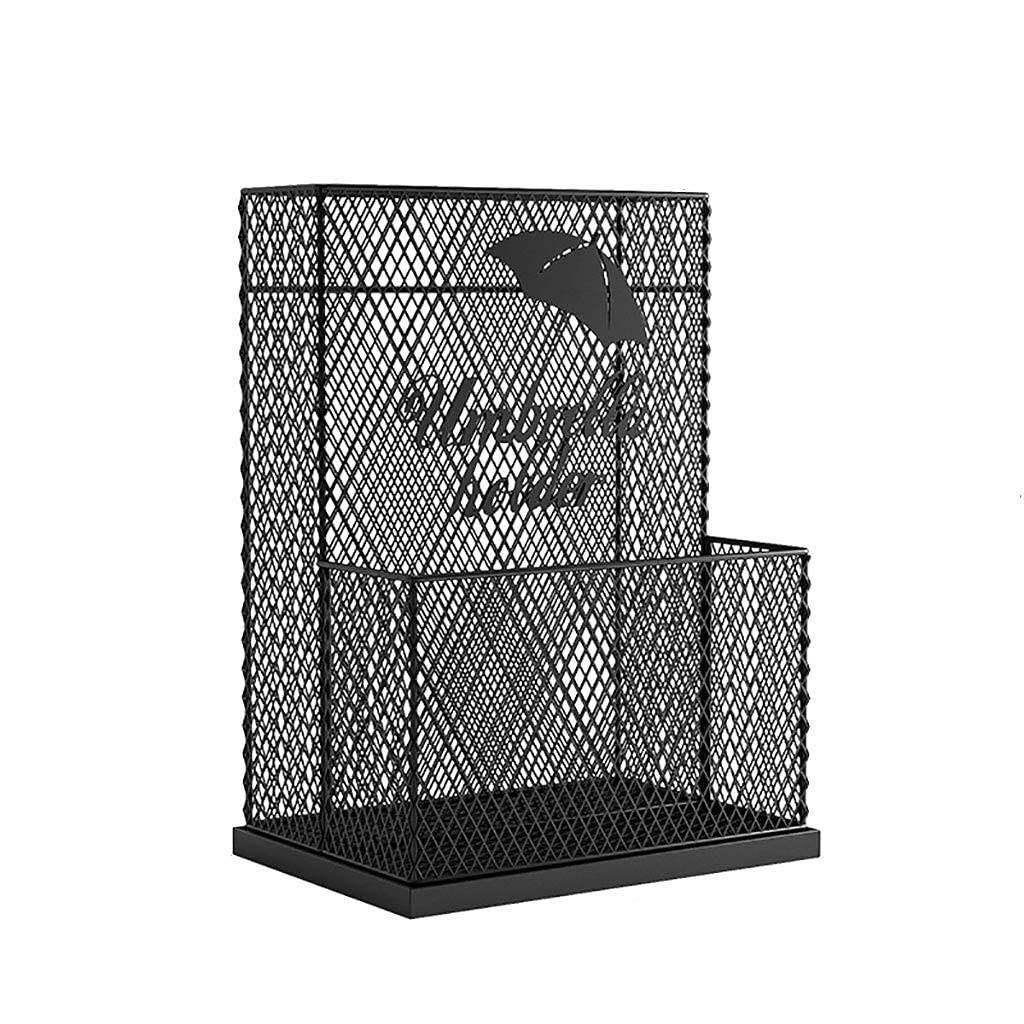 Porte-parapluie intérieur métallique anti-goutte pour couloir et entrée