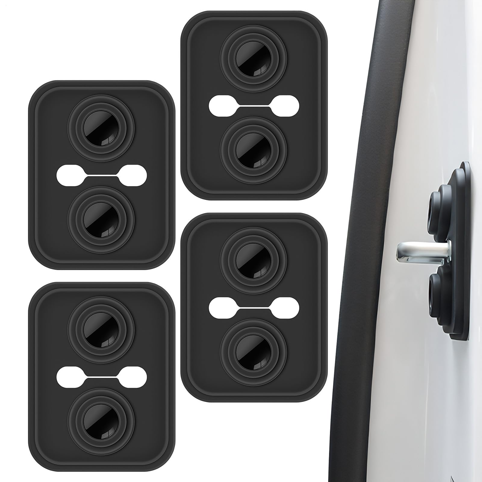 Car Door Slam Stopper,4-Piece Protective Silicone,Car Door Shock Absorber Lock Protector | for Maintenance Care Protection Interior Driver Men Women