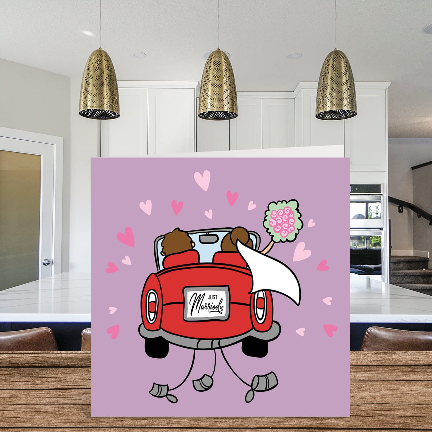 Biglietto Auguri Matrimonio Umoristico 'Congratulations On Taking The Plunge' - A5 Con Busta Per Sposi