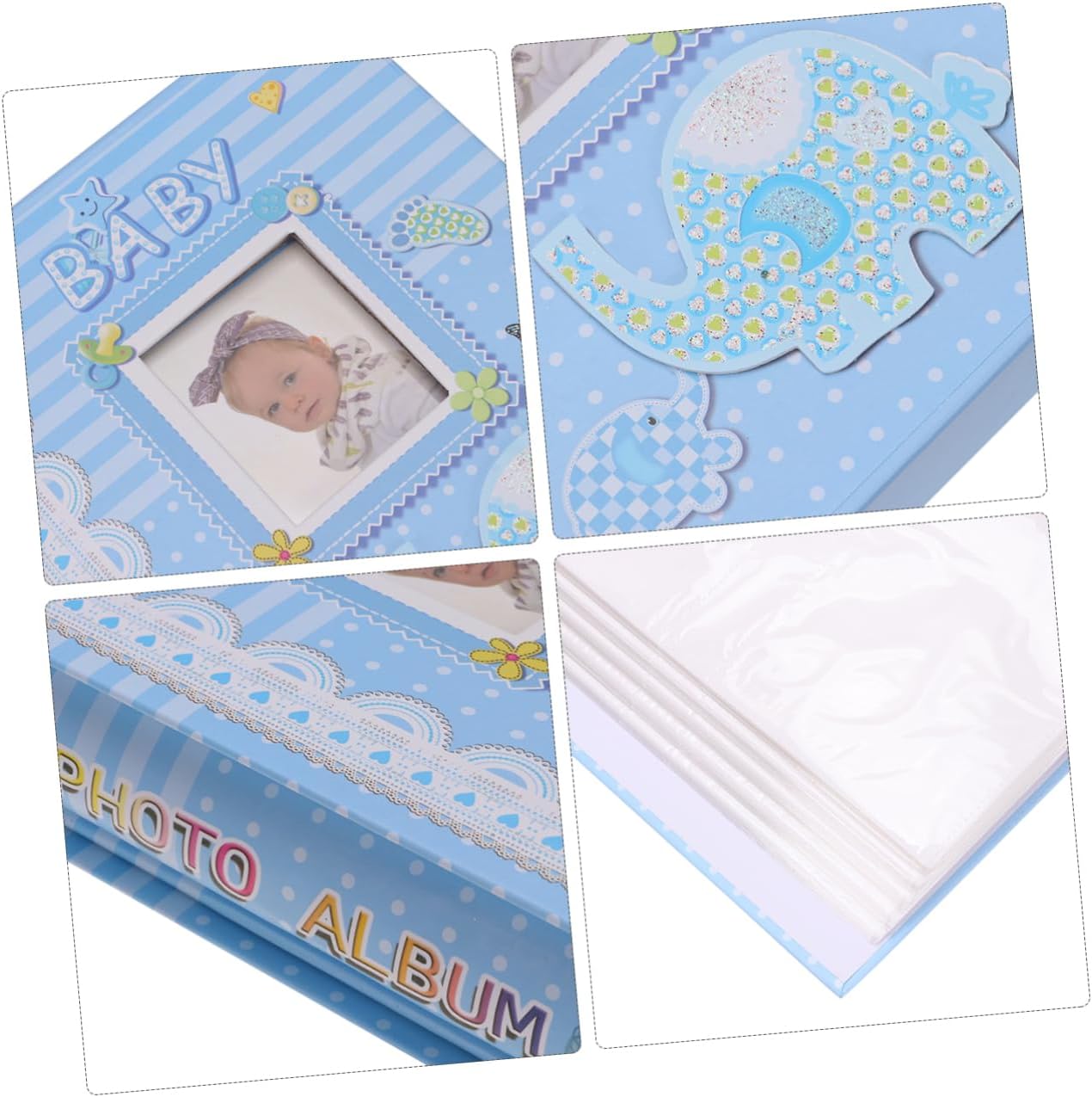 Photo Album for Growth Pages Interstitial Design Commemorative Storage Book for Picture Display and Personal Decoration