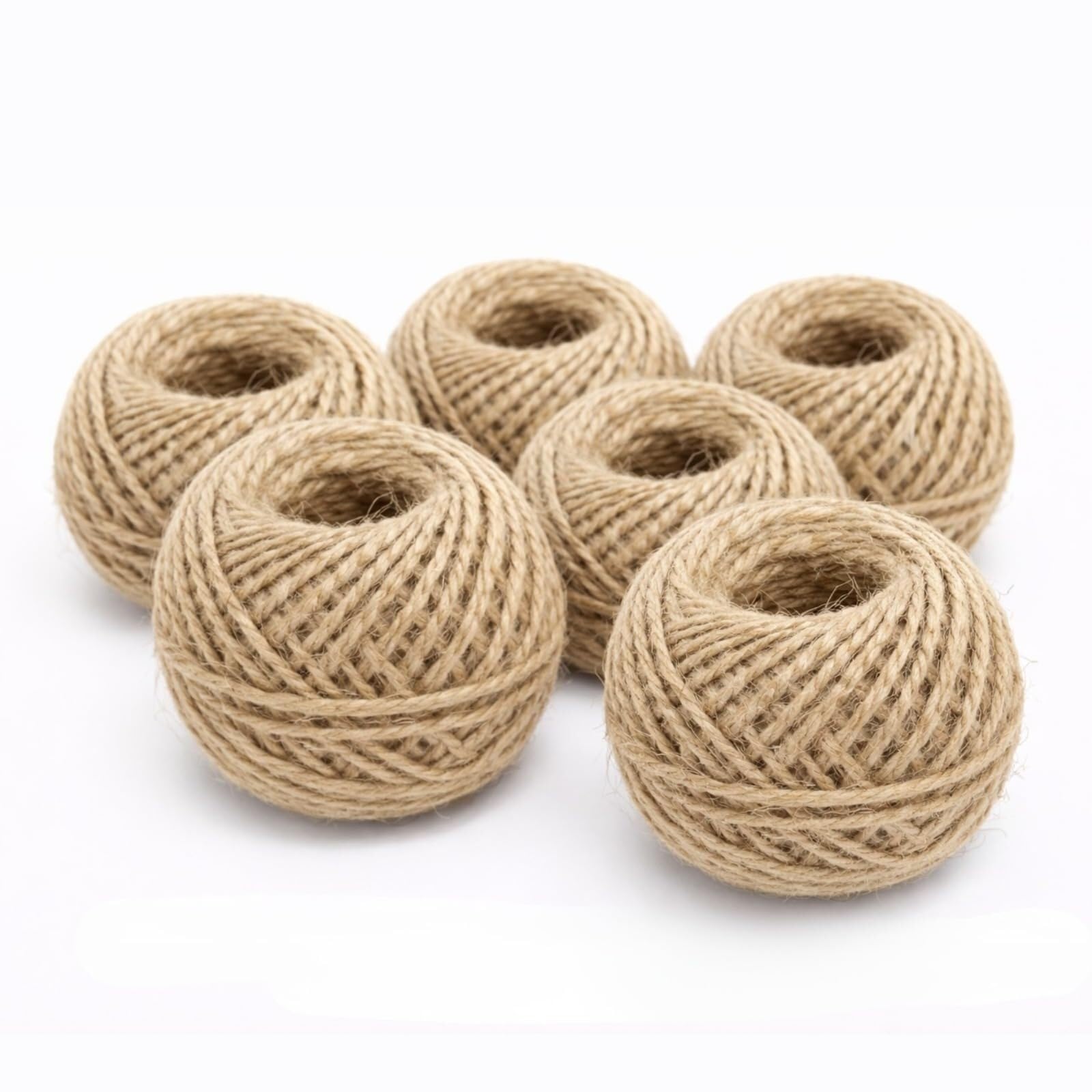 6 rotoli spago juta 48m ciascuno fibra naturale 288m totale
