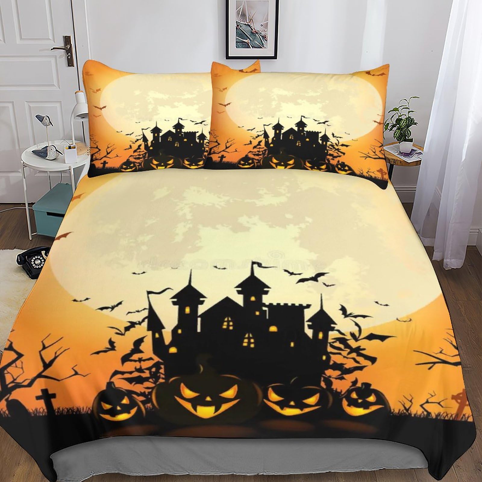 Housse de couette gothique king size en microfibre pour en finir avec le lit difficile à border