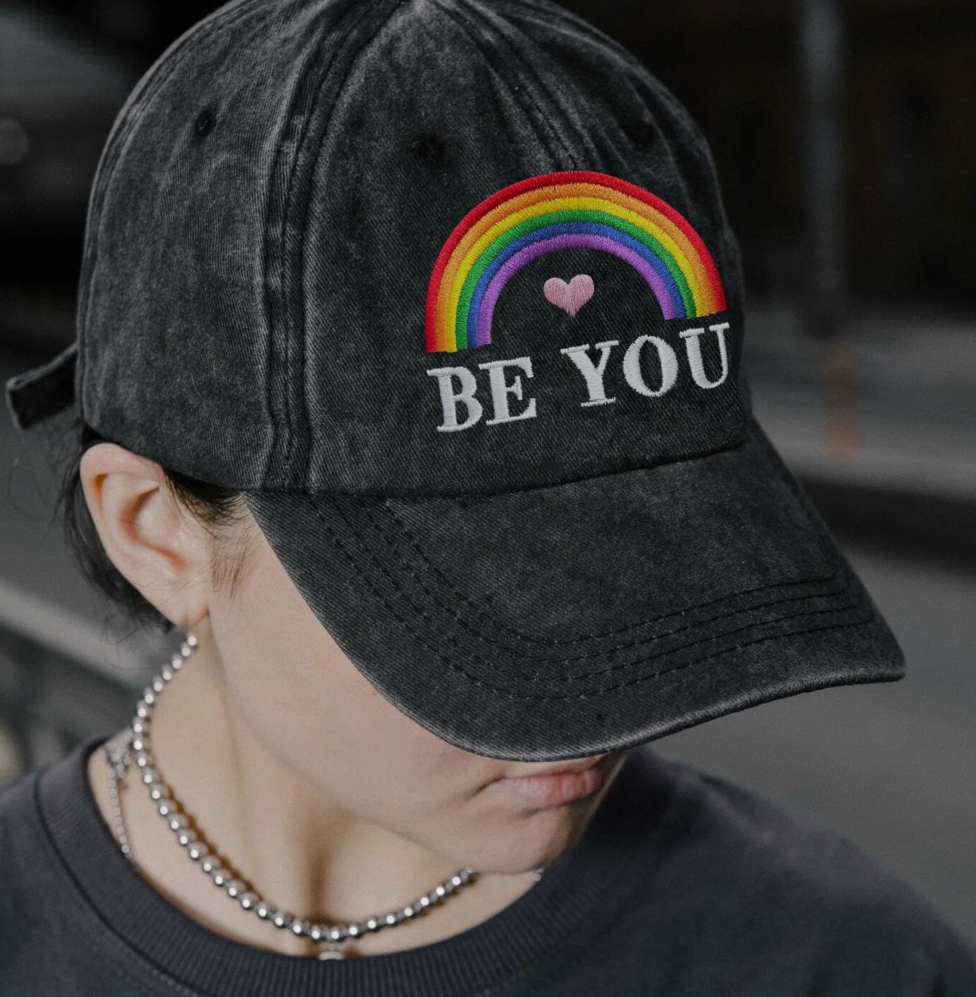 Embroidered LGBT Hat Rainbow Pride Hat for Men Women, Funny Adjustable Gay Hat LGBT Baseball Cap Dad Hat Pride Accessories - Image 7