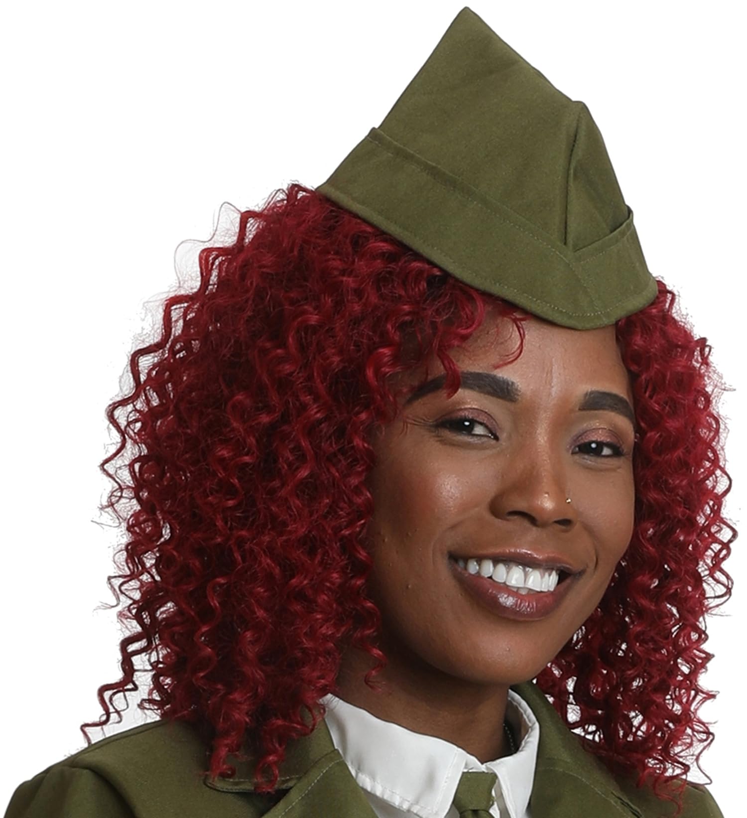 1940's Style Wartime Army Garrison Hat Costume Accessory