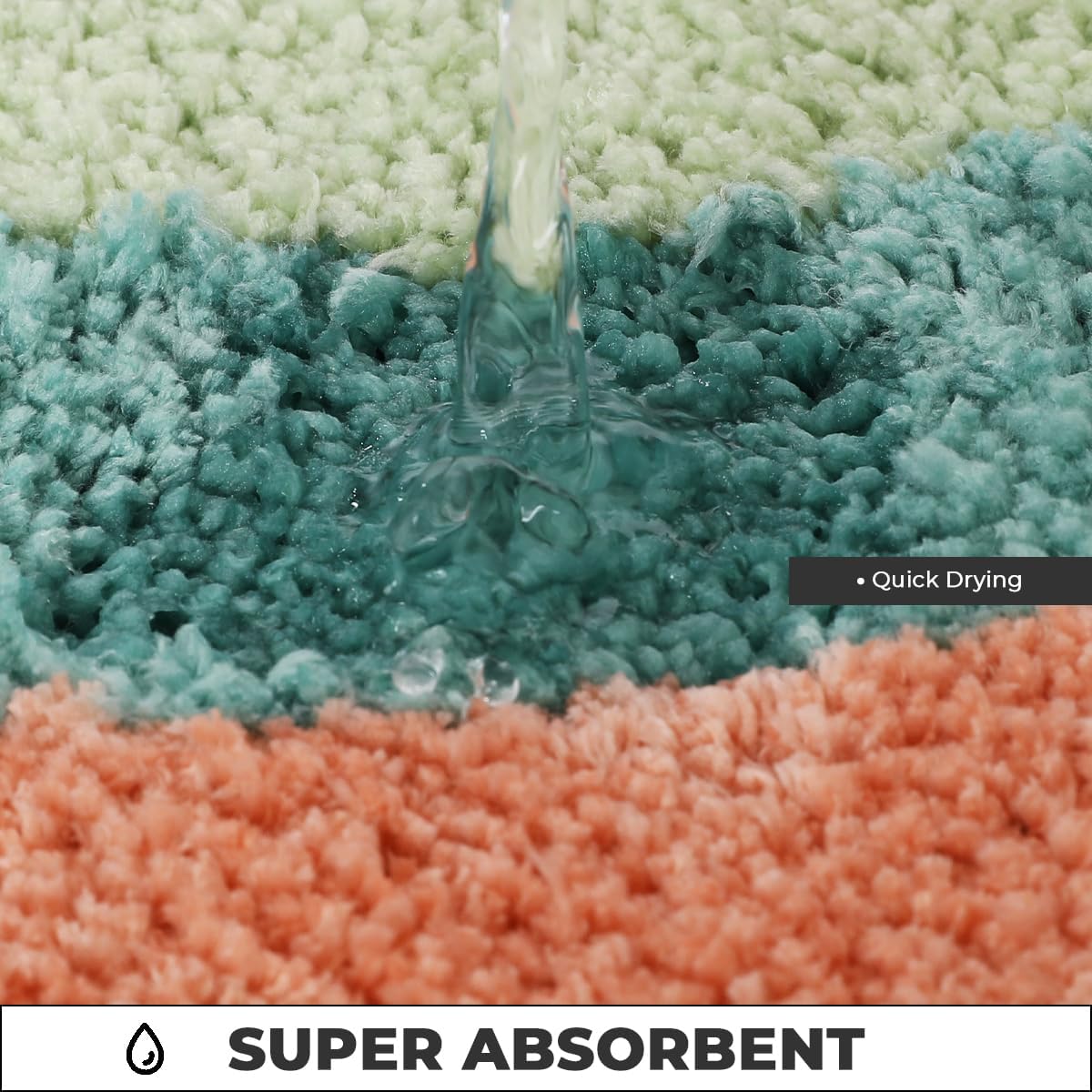 Cute Rainbow Bathroom Mat Super Absorbent and Non Slip Bath Mat Machine Washable Thick Fluffy Floor Mat for Shower, Bedroom and Balcony (30"x18")