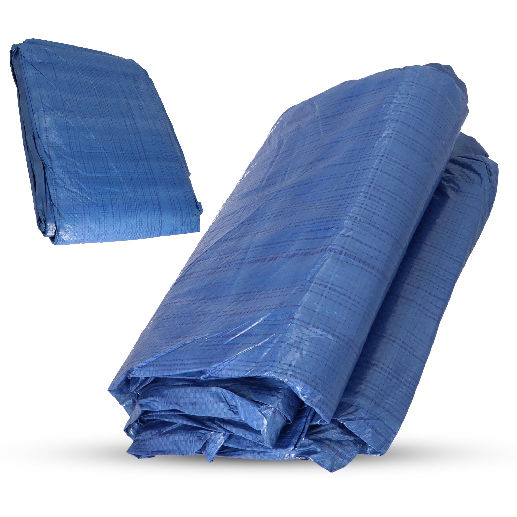 Lona Impermeable Exterior 6x10m PVC 50 g/m² Toldo de Protección Multiusos para Terrazas Muebles Jardín Piscina Coche Tarpaulina Industrial con Ojales Resistente al Agua