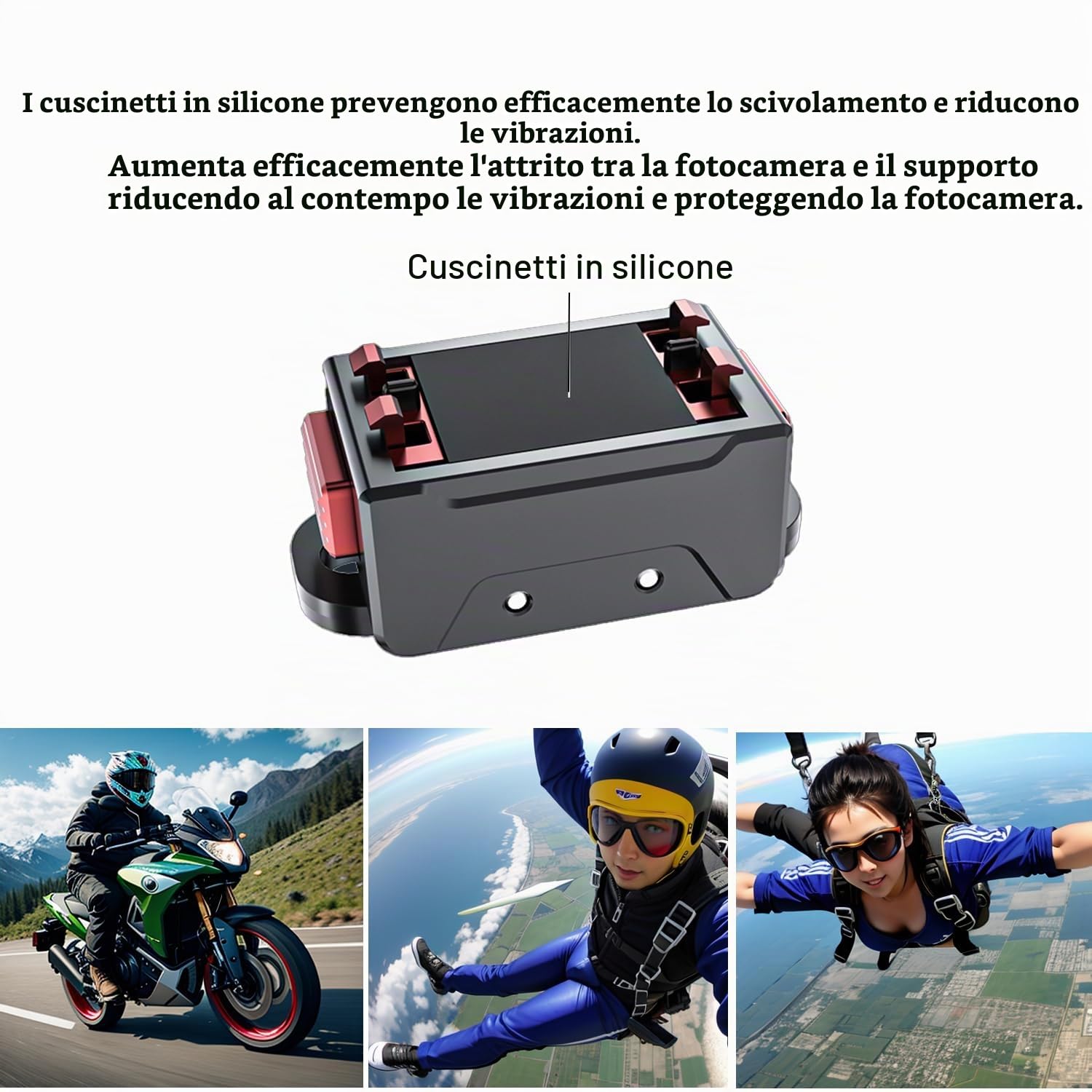 Montaggio di Rilascio Rapido per Ace Pro 2, X4, X3, X2, GO3, Scatta Sulla Base di Montaggio Magnetico con Vite da 1/4 di Pollice e Supporto a 2 Polo
