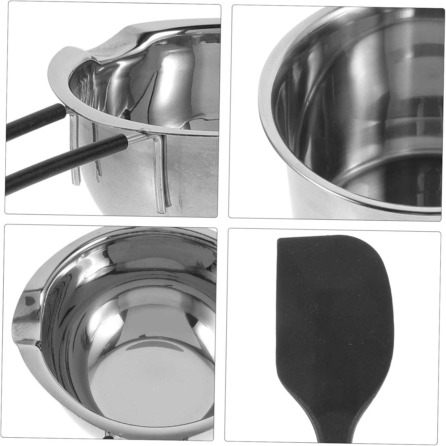 MAGICLULU Melting Pot Set Double Boiler Pot for Chocolate Candy Cheese and Wax Melting with Long Handle Random Color