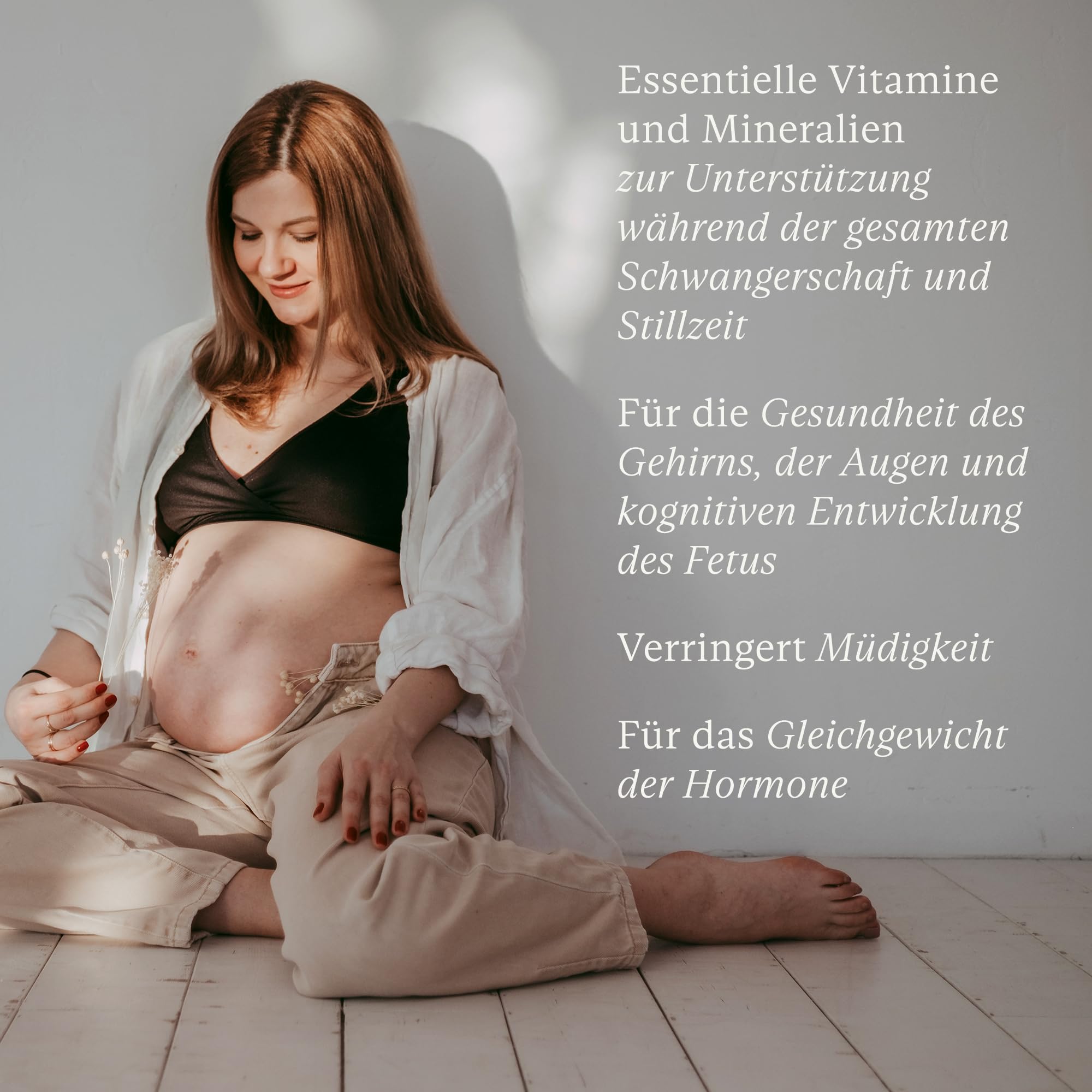 WILD NUTRITION Food-Grown® Schwangerschaftsvitamine für Frauen | Postnatale Vitamine gegen Übelkeit, für den Hormonhaushalt und gegen Müdigkeit | 90 Kapseln
