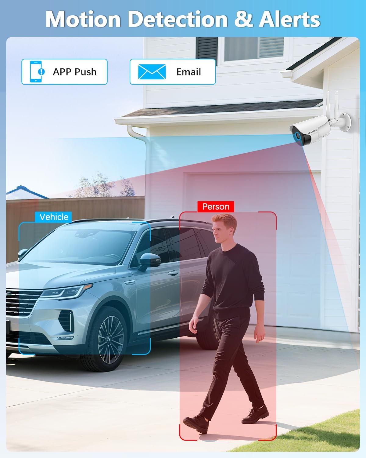 WEILAILIFE camera detecting motion with alerts