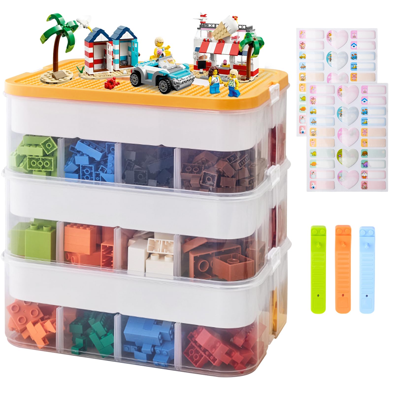 Boite Rangement Plastique pour Lego Briques Coffre A Jouet Enfant