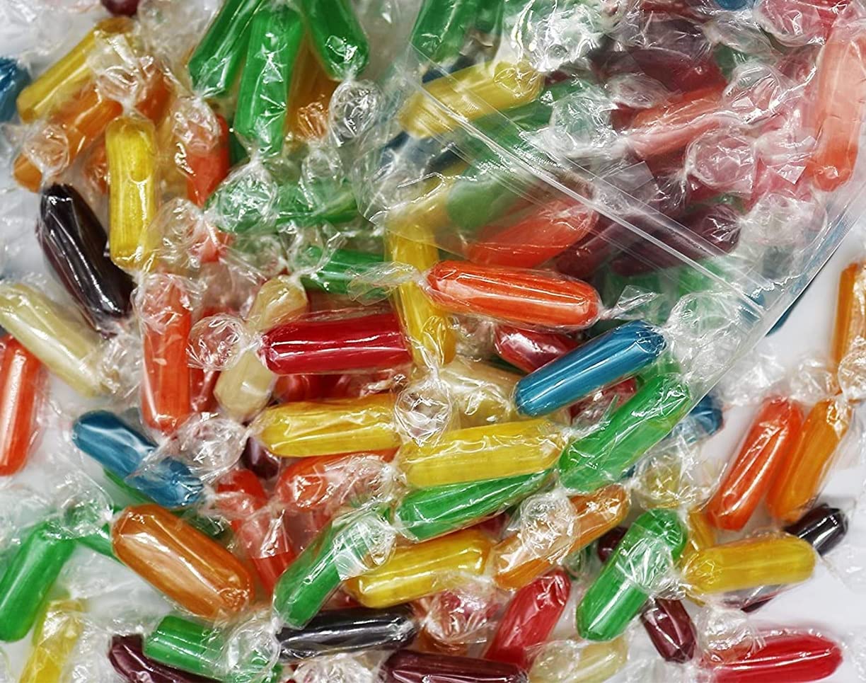 Assorted Rods Hard Candy Mix, Cherry, Apple, Butterscotch