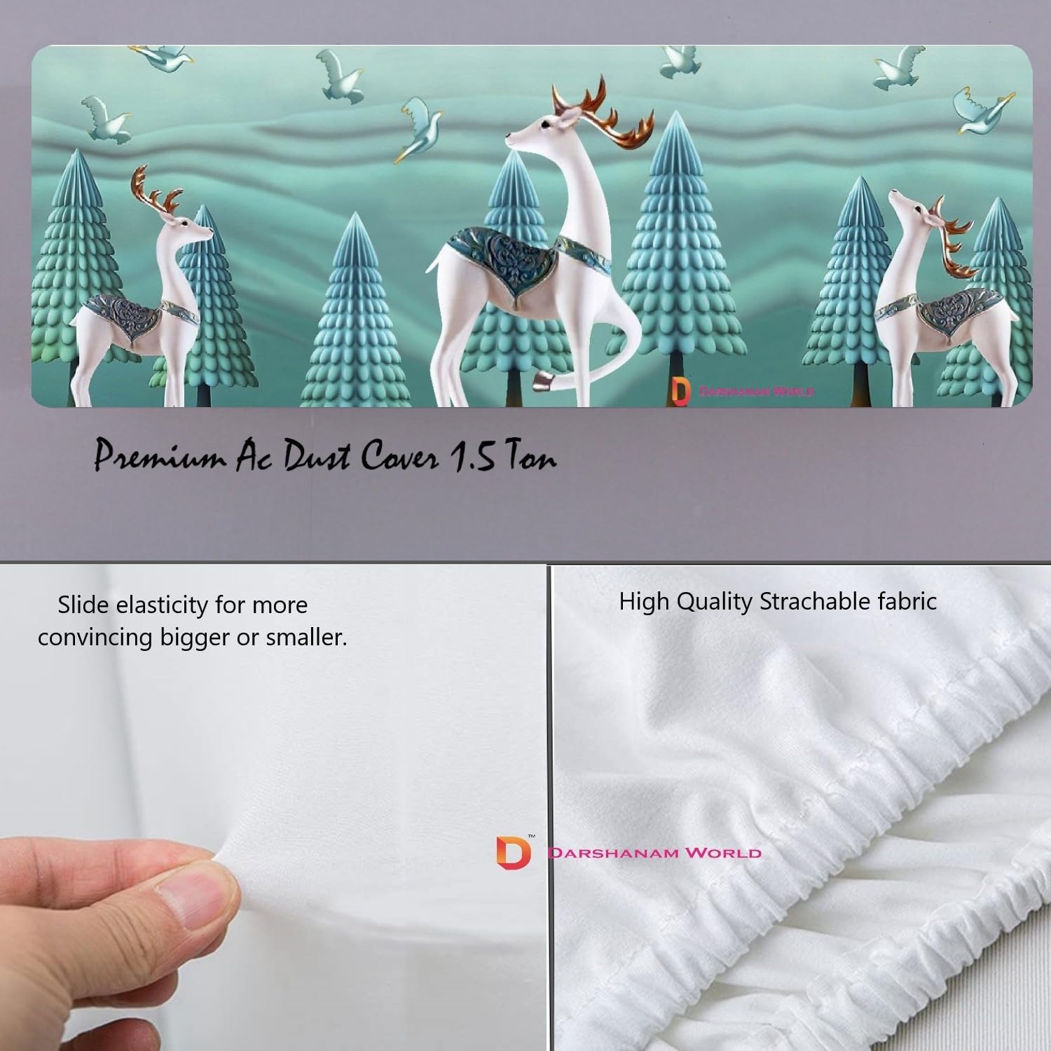 Diwali Offer Buy Now Darshanam World Beatiful Designer Ac Cover For 1.5 Ton |