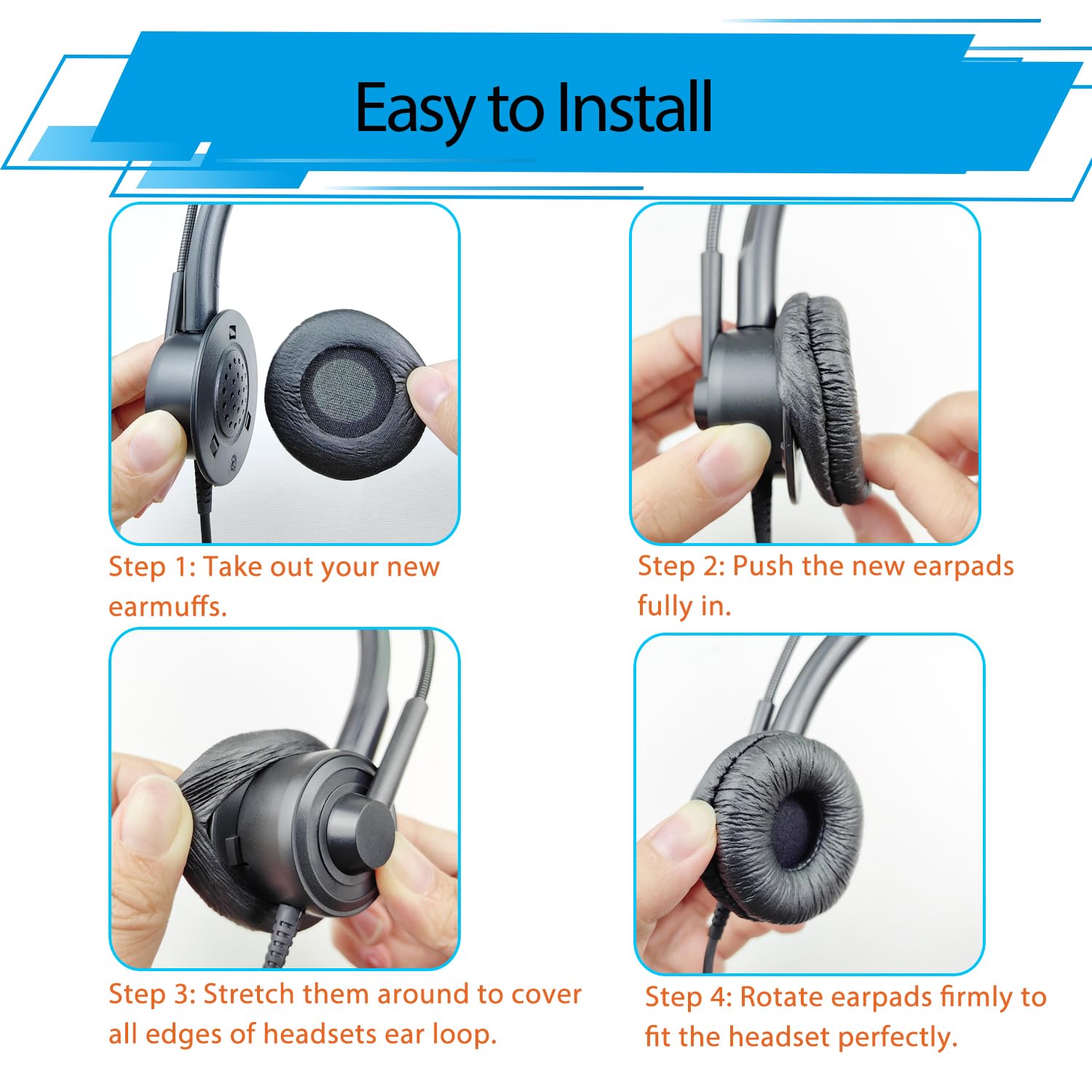 Ohrpolster-Ersatz Für Plantronics & Jabra Headsets – 10 Stück (58 Mm), Inkl. 5 Mikrofon-Windschutz