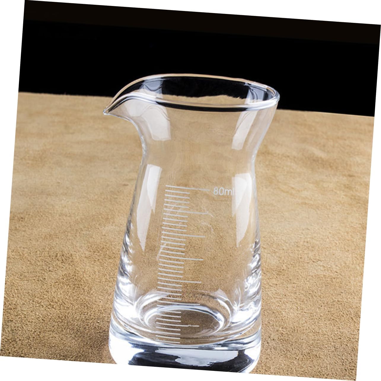 6Pcs Transparent Measuring Cups with Graduated Scale Shaped Spout for Accurate Liquid Measurement Glass Jiggers for Wine Whiskey Vodka for Bars Parties and Home Use