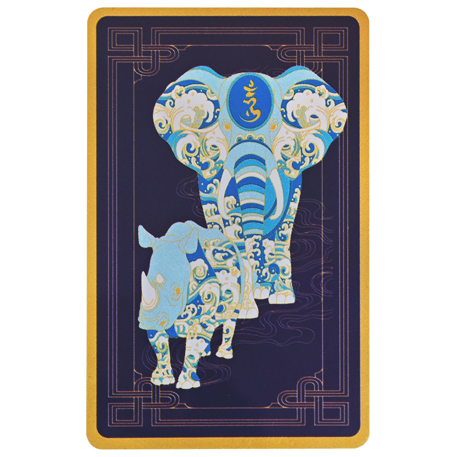 Fengshuibringluck Blue Feng Shui Anti-Burglary Card Amulet Good Fortune Against Theft Amulet Plastic Card