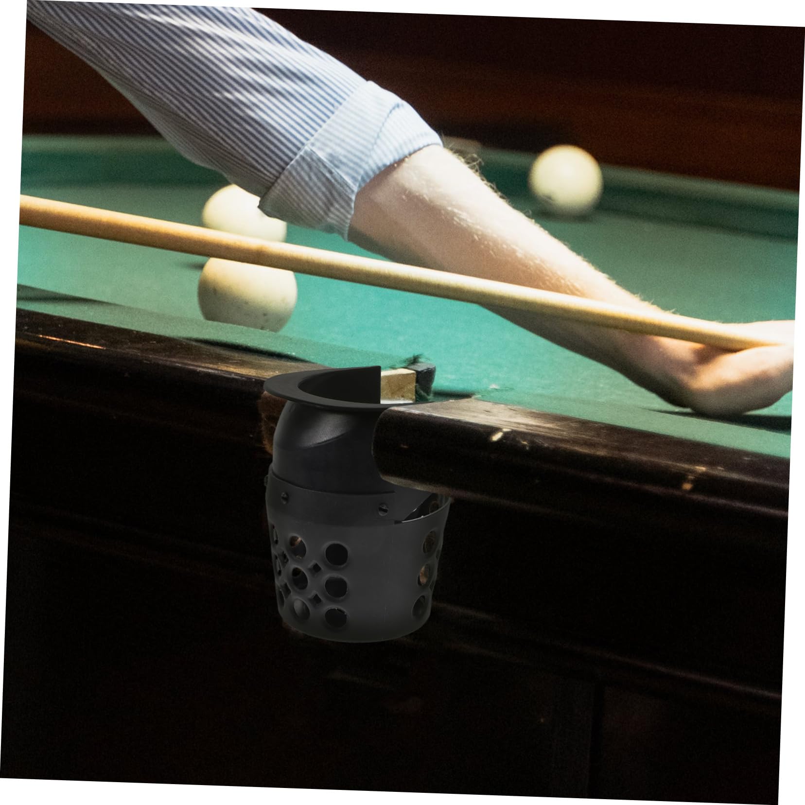 Zubehör für Billardtische Billard-Pool-Zubehör Professionelle Taschen für Billardtische Billardbahn Ersatz der Tischtaschen Getränkehalter Motorrad Pooltische Sport Schwarz