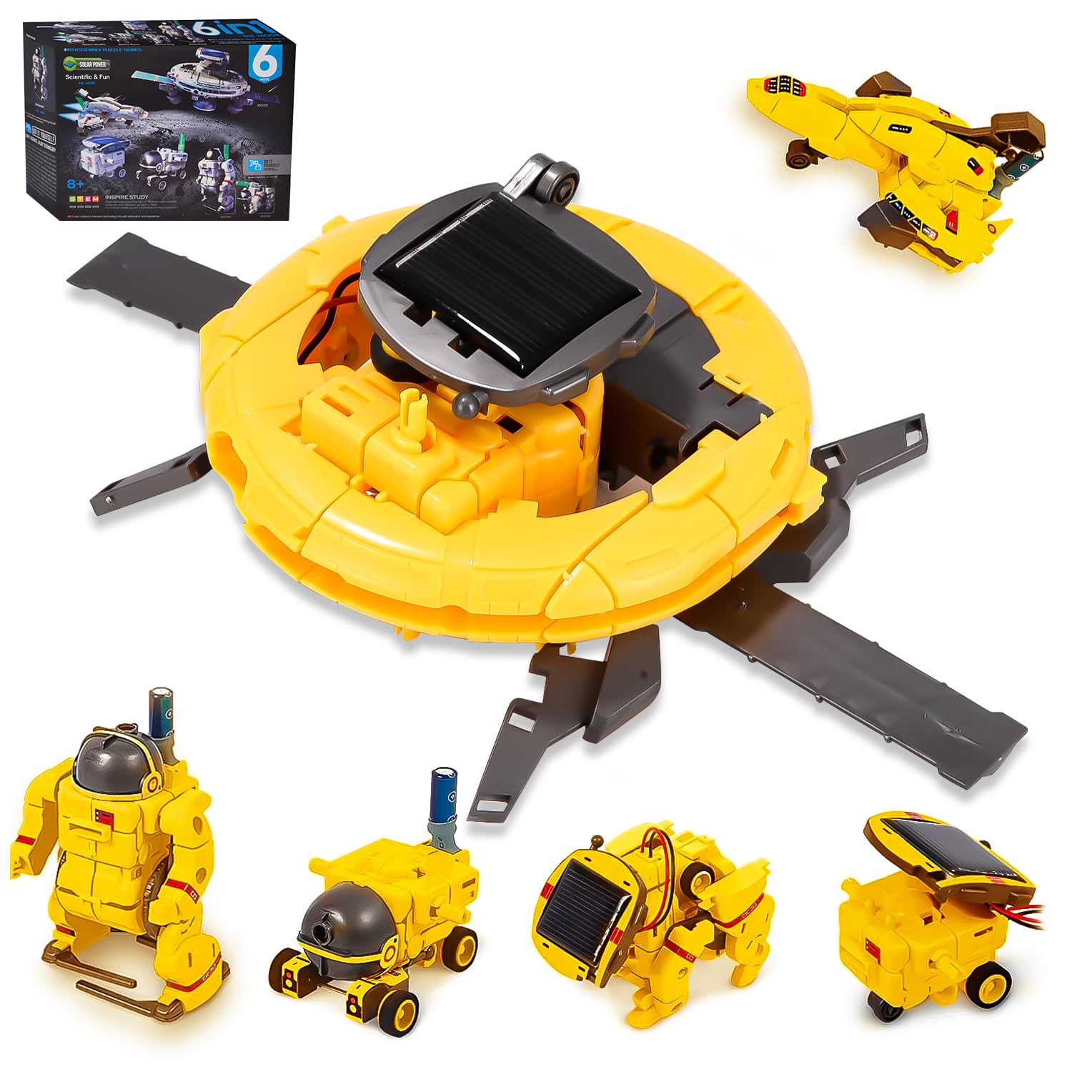 VGEBY Kit de Construction Robot Solaire 7 en 1 pour Enfants