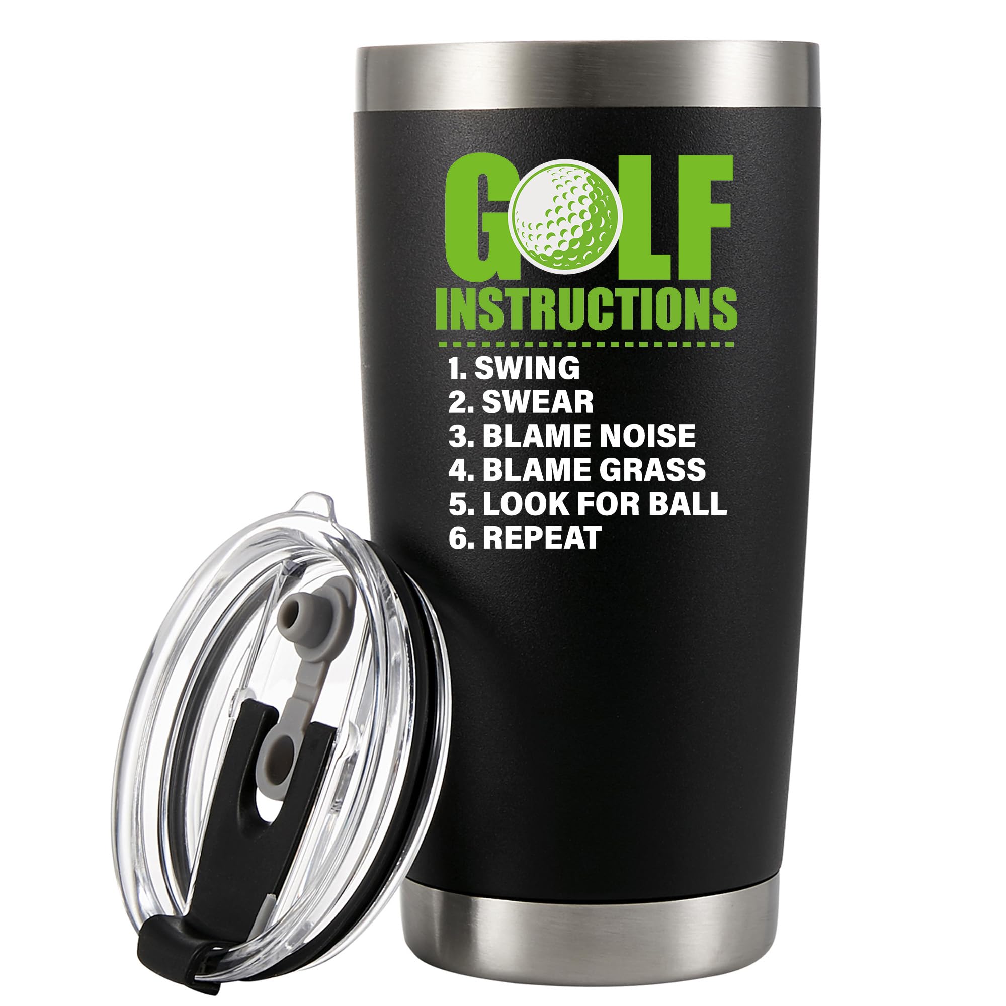 Gobelet isotherme pour joueur de sport contenant noir de 591 ml idéal sur le parcours de golf