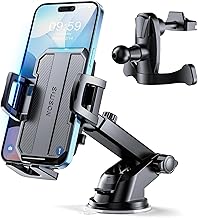 SUUSON Car Phone Holder Mount [Upgraded]-[Bumpy Roads Friendly] Phone Mount for Car Dashboard Windshield Air Vent 3 in 1,H...